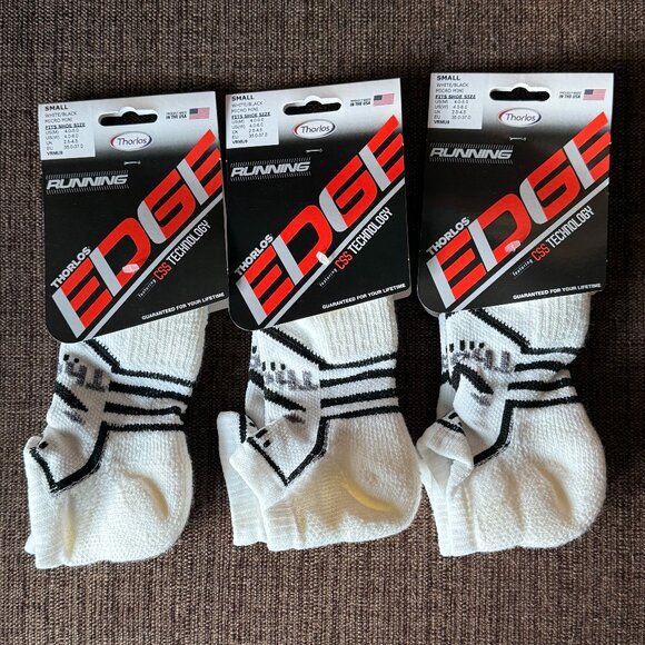 THORLOS EDGE COURT LOT OF 3 MICRO MINI RUNNING SOCKS UNISEX SMALL - Picture 1 of 6